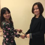 Emily turns the gavel over to President Zarina