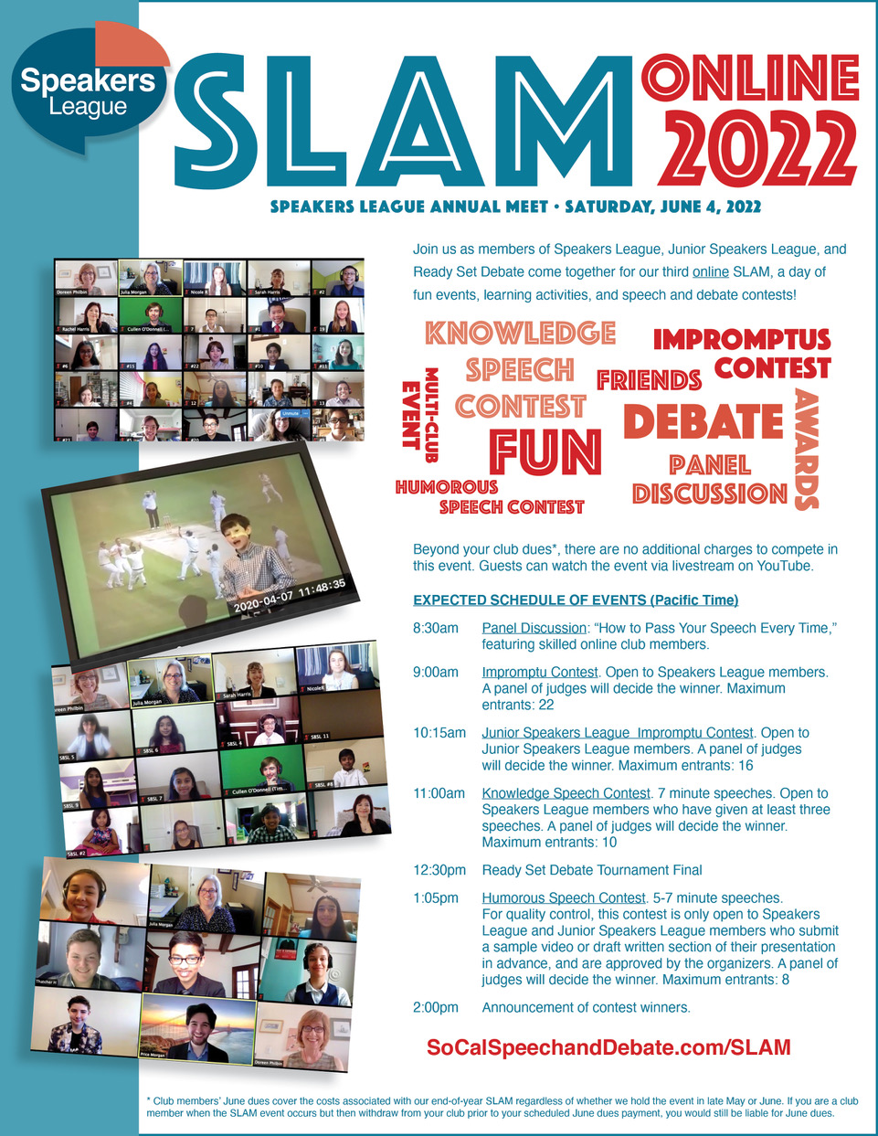 SCSD SLAM Online flyer 2022